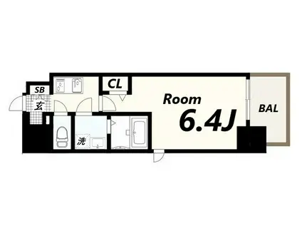 フォーリアライズ尼崎エラン(1K/5階)の間取り写真