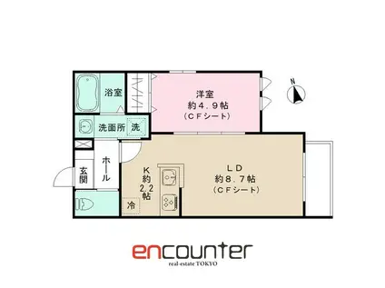 メゾン・ド・プティ(1LDK/2階)の間取り写真