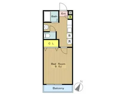 CEL SION(1K/1階)の間取り写真