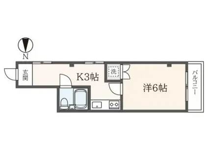 東城ビル(1K/3階)の間取り写真