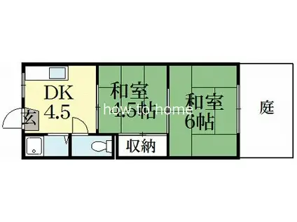 叡和ハイツ(2K/1階)の間取り写真