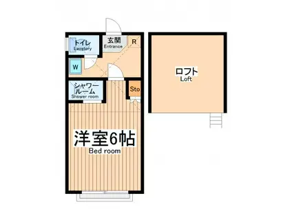 アンベリール(1K/1階)の間取り写真