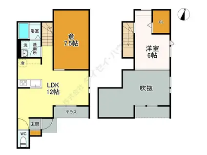 VITA RILASSATA(1LDK/1階)の間取り写真