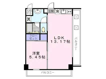 グランリーオ(1LDK/7階)の間取り写真