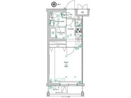 レアライズ蒲田(1K/2階)の間取り写真