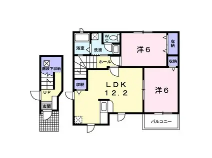 プリマベーラ(2LDK/2階)の間取り写真