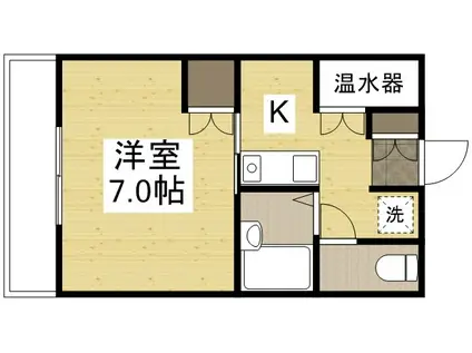 ライフコート(1K/4階)の間取り写真