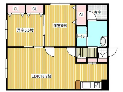 グレースガーデン1・4・8(2LDK/1階)の間取り写真