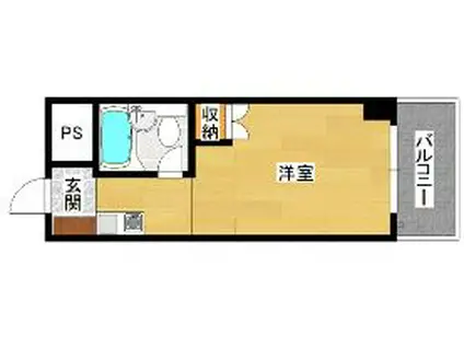 久留米駅前スカイマンション(ワンルーム/5階)の間取り写真