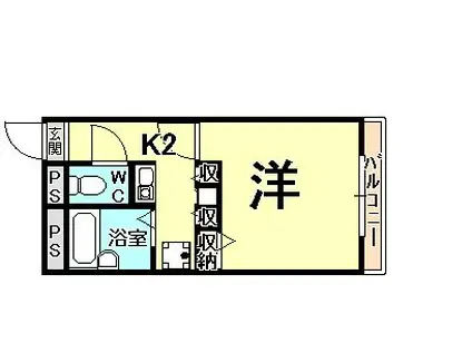 レオパレス臨港線(1K/2階)の間取り写真