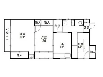 東京都杉並区天沼2ー39ー14テラス(3DK/2階)の間取り写真