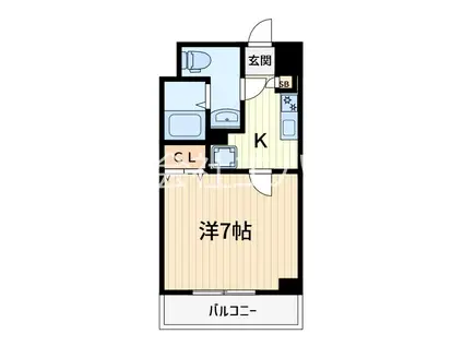 GENOVIA西川口II(1K/2階)の間取り写真