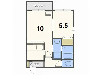 サンコート文京台(1LDK/3階)の間取り写真