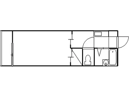 ブルーアイ元宿(1K/1階)の間取り写真