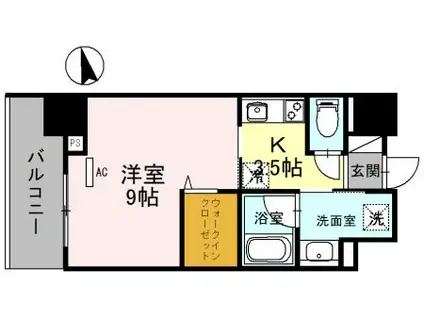 エトワール尼崎(1K/7階)の間取り写真