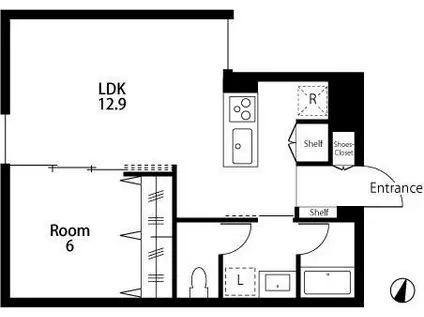 LA FUSION(1LDK/1階)の間取り写真