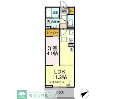 コンフォール東橋本2丁目(1LDK/2階)の間取り写真