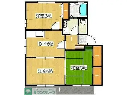 ルミエール(3DK/2階)の間取り写真