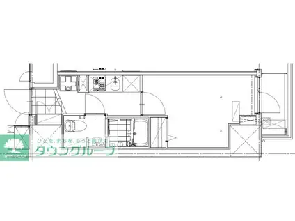 GENOVIA草加(1K/2階)の間取り写真