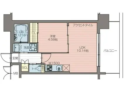 プレジオ阿波座2-8F(1LDK/3階)の間取り写真