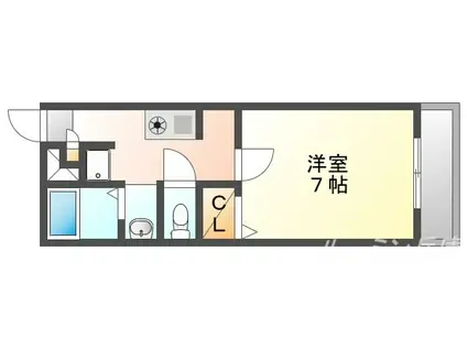 クイーンズコート(1K/2階)の間取り写真