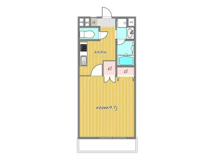 PLATZ(1K/1階)の間取り写真