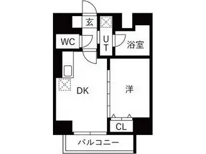 OAKLANCE 森下II(1DK/2階)の間取り写真