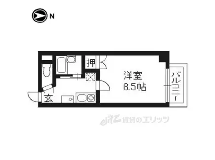 AVENUE高辻(1K/6階)の間取り写真