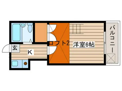 アシスト笠寺(1K/2階)の間取り写真