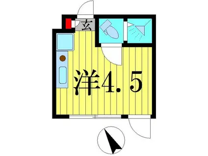 GLANZ金町(ワンルーム/1階)の間取り写真