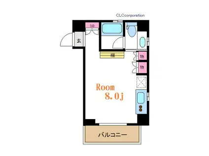 丸喜ビル(ワンルーム/4階)の間取り写真