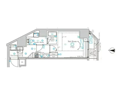ラフィスタ新小岩II(1K/6階)の間取り写真