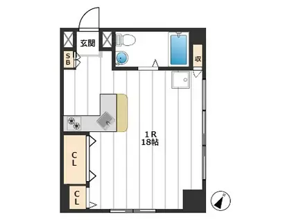 コイケハイム(ワンルーム/1階)の間取り写真