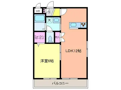 サンリーブ A(1LDK/3階)の間取り写真