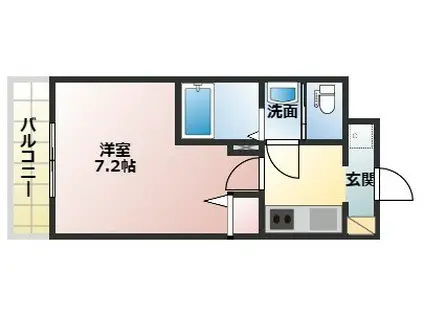 AILE南武庫之荘ウエスト(1K/2階)の間取り写真