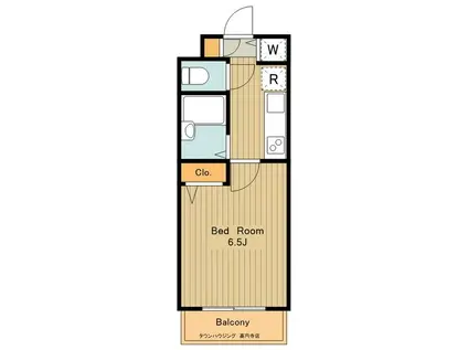ジェノヴィア中野都立家政(1K/5階)の間取り写真