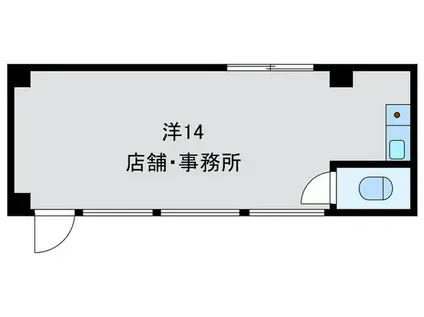 富松城レジデンス(ワンルーム/1階)の間取り写真