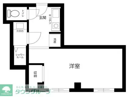 富士前ビル(1K/1階)の間取り写真