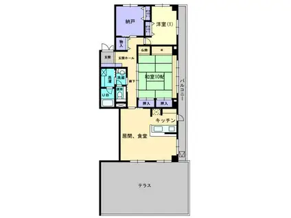 アルカディア西内町(3LDK/9階)の間取り写真