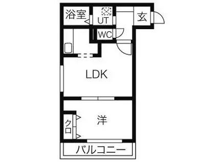 コンフォートN18(1LDK/4階)の間取り写真