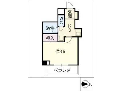 CREVIA GIFU(1K/6階)の間取り写真