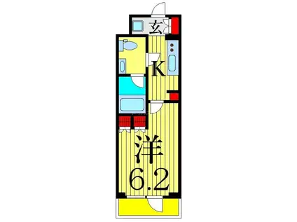LA DOUCEUR高砂(1K/5階)の間取り写真