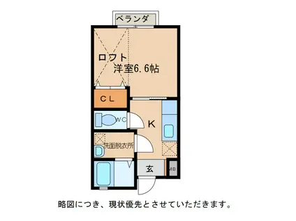 コーポ妙法寺(1K/1階)の間取り写真