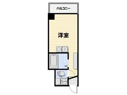 シティークレスト船橋(ワンルーム/2階)の間取り写真