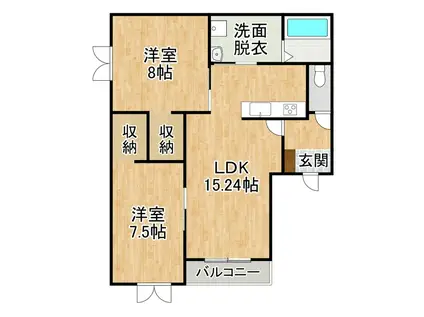 PRIMECOURT(2LDK/1階)の間取り写真