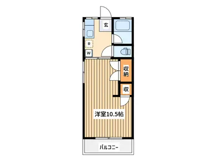 コンフォート弘明寺(1K/1階)の間取り写真