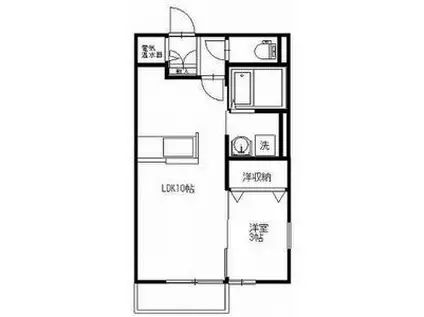 YE-FLATS (1SK/1階)の間取り写真