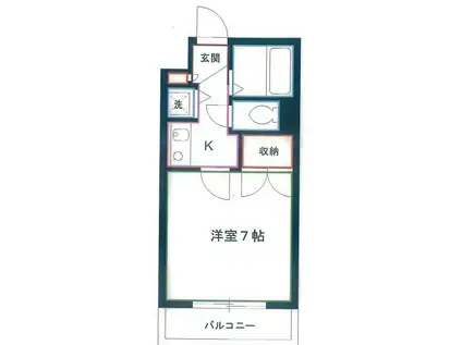 バークリーヒルズ(1K/2階)の間取り写真