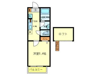 ラディアントコート(1K/3階)の間取り写真