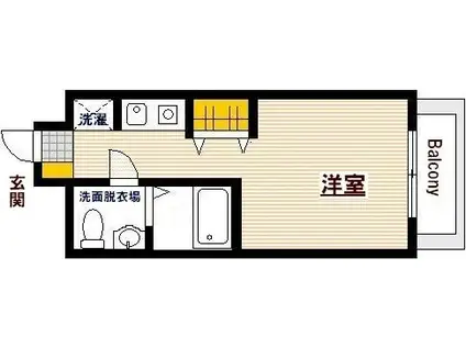 レジディア比治山公園(ワンルーム/6階)の間取り写真